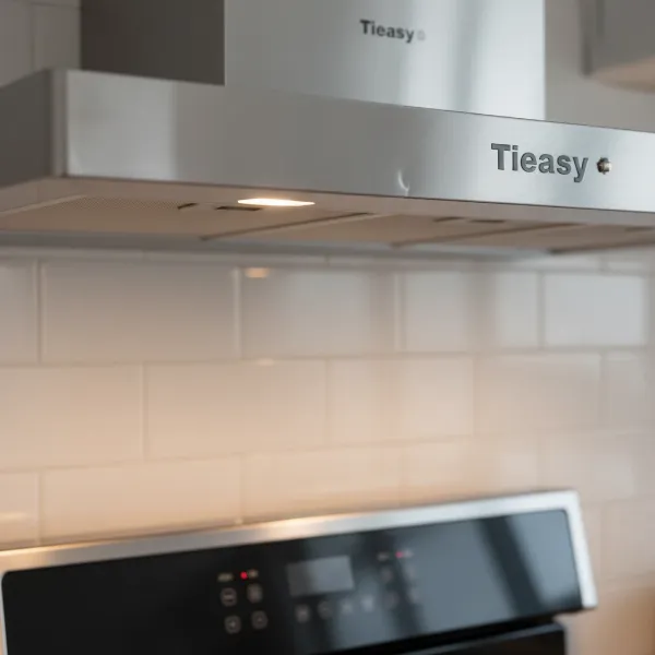 Tieasy Wall Mount Range Hood with a focus on potential issues like lighting and construction